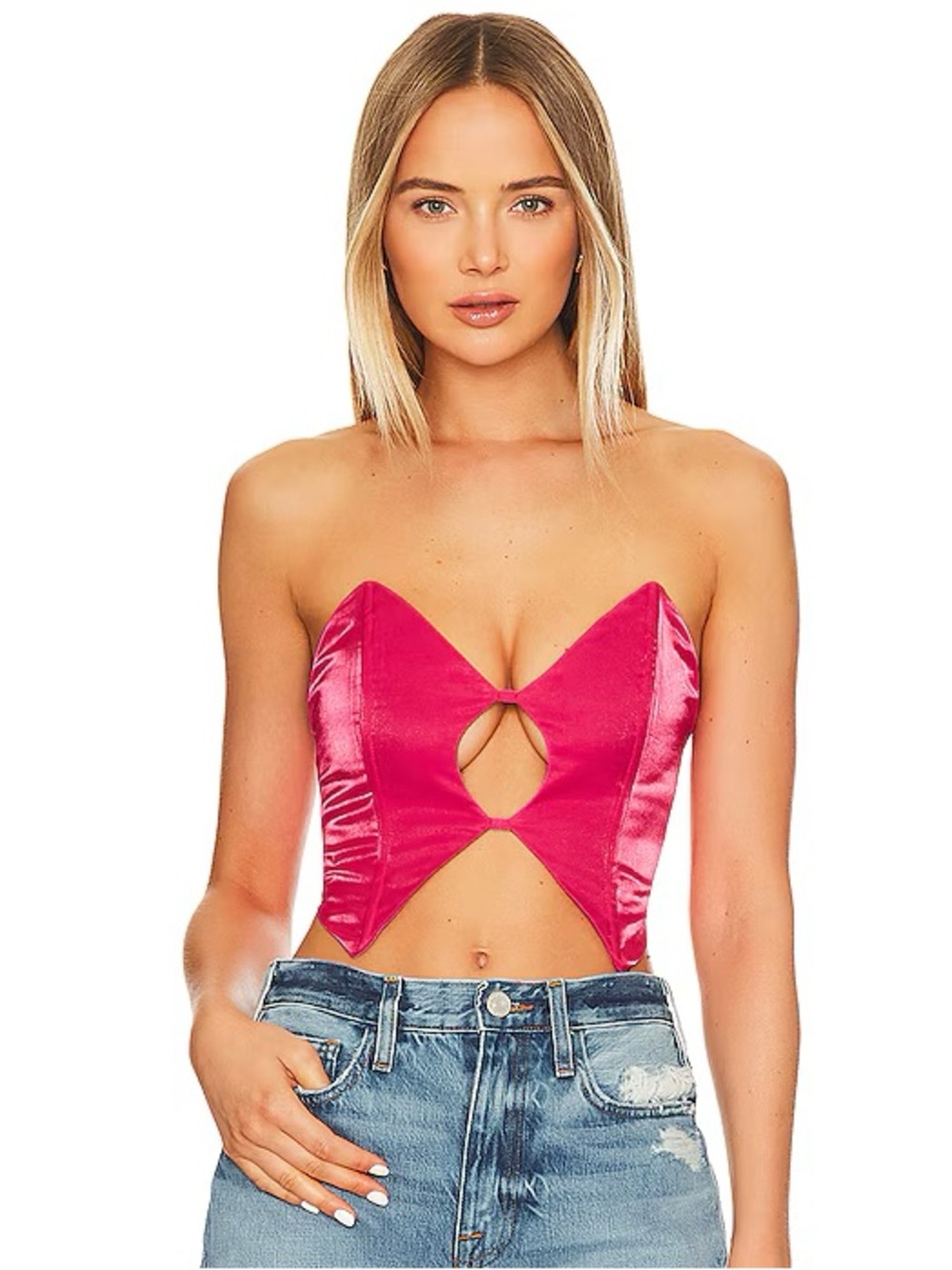 🩷 superdown strapless top